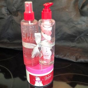 Snow flurries lotion, mist and foot cream